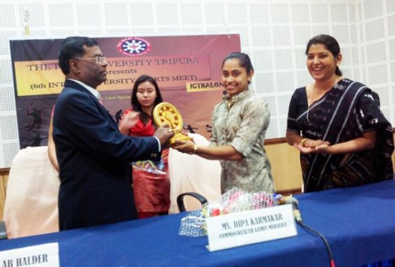ICFAI University felicitates gymnast Dipa Karmakar